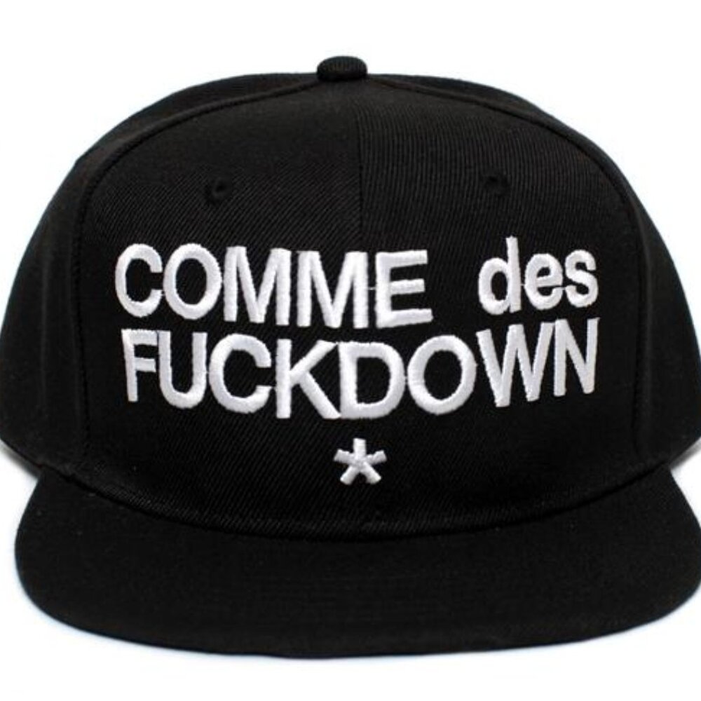 HipHop West Coast Y2K COMME des FUCKDOWN Hat Old School Rap Cap OSFM Adult 90s